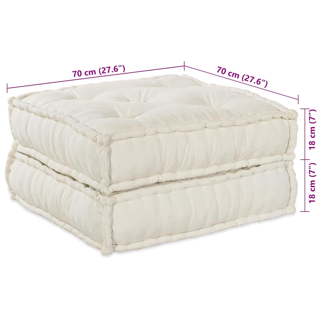 vidaXL Μονάδα Μοντέρνου Καναπέ 2 pcs Ύφασμα Κρεμ 140 x 70 x 36 εκ