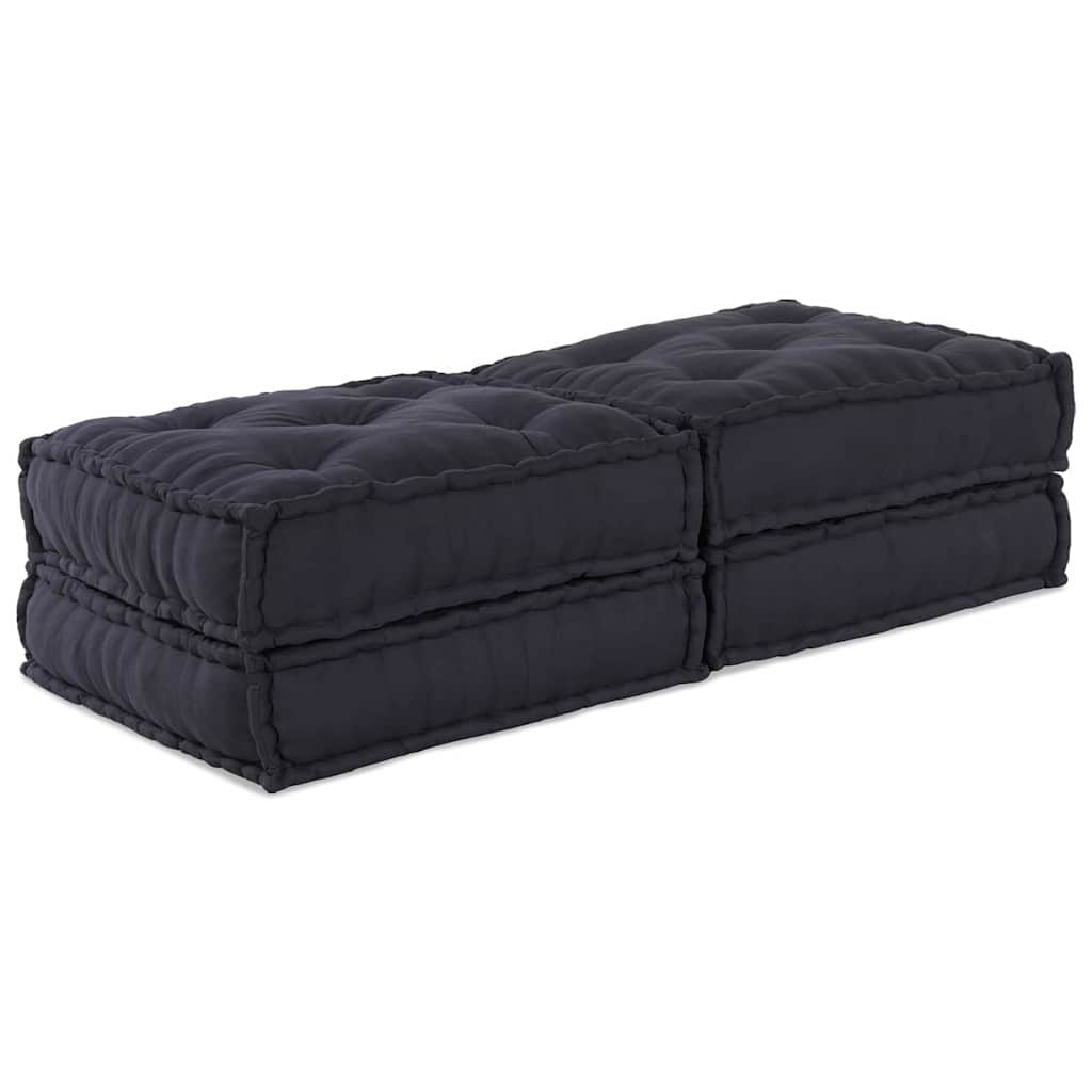 vidaXL Αρθρωτός Καναπές 2 pcs Ανθρακί 70 x 70 x 36 εκ ύφασμα