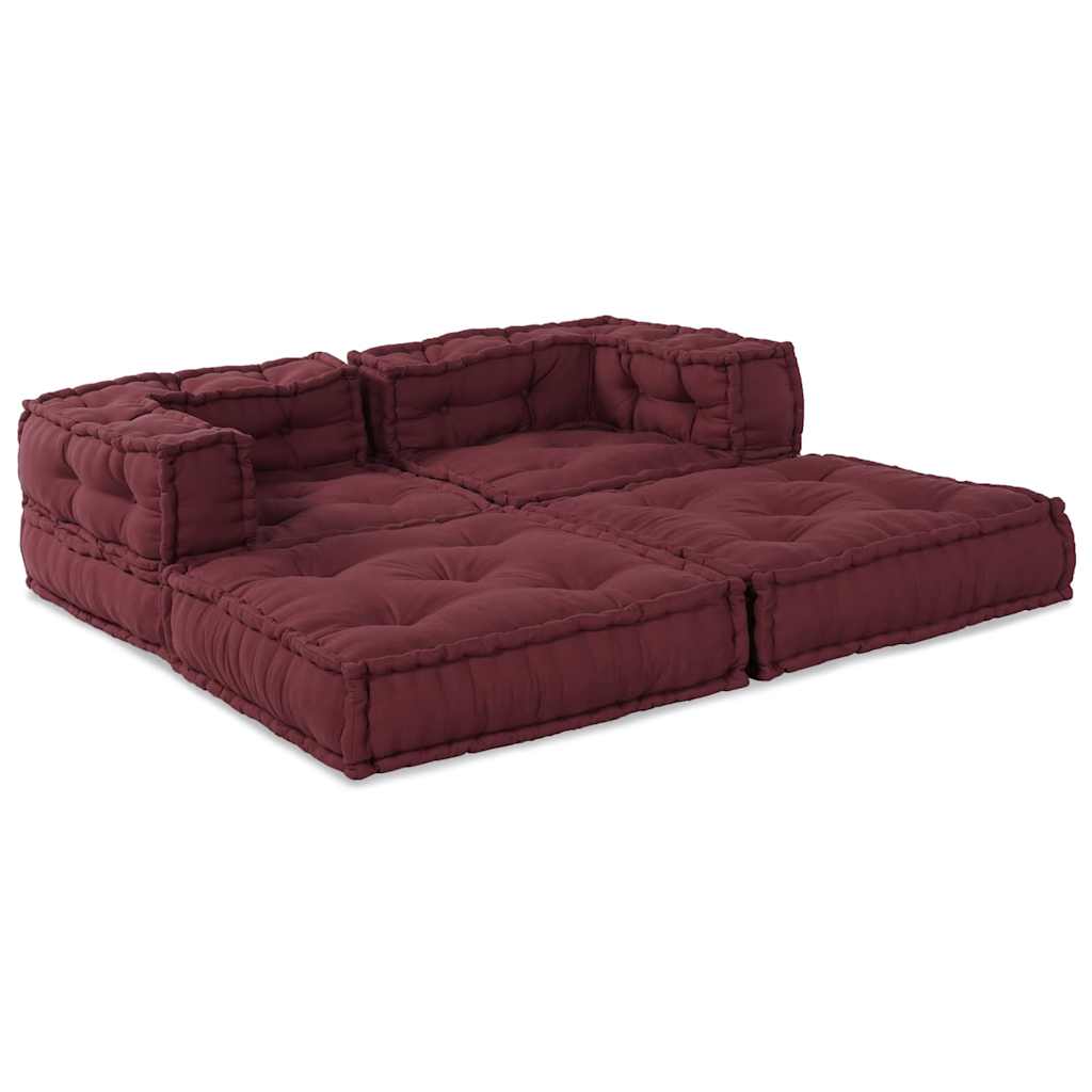 vidaXL Αρθρωτός Καναπές 2 pcs Καφετί 70 x 70 x 56 εκ ύφασμα