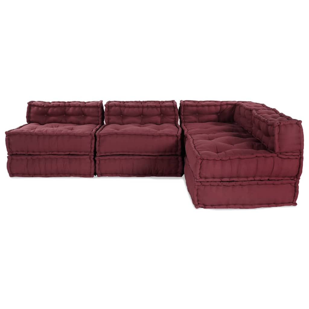 vidaXL Αρθρωτός Καναπές 4 pcs Καφετί 70 x 70 x 56 εκ ύφασμα