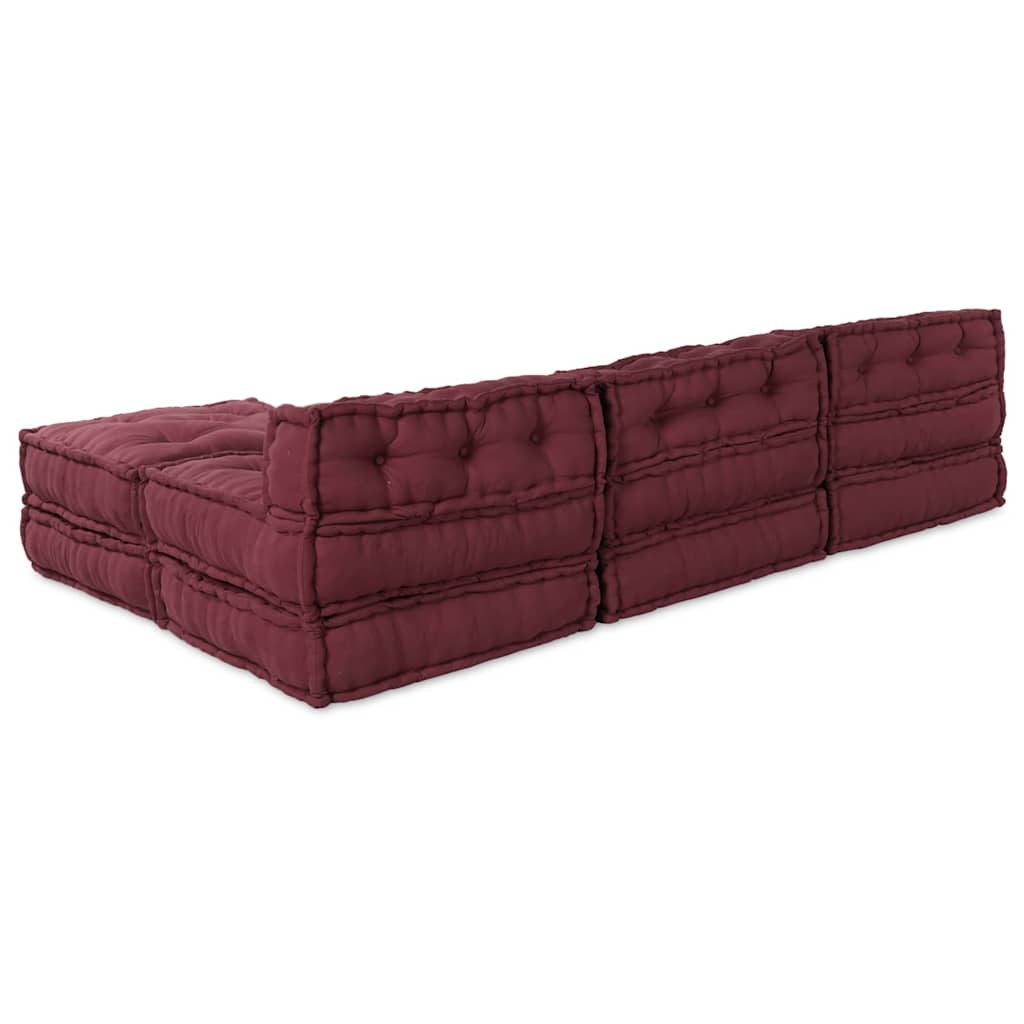 vidaXL Αρθρωτός Καναπές 4 pcs Καφετί 70 x 70 x 56 εκ ύφασμα
