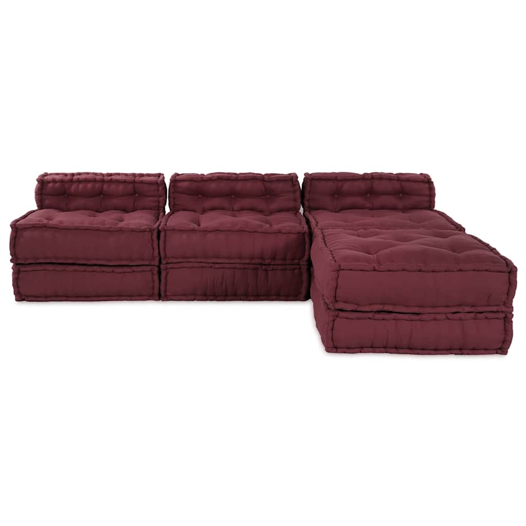 vidaXL Αρθρωτός Καναπές 4 pcs Καφετί 70 x 70 x 56 εκ ύφασμα
