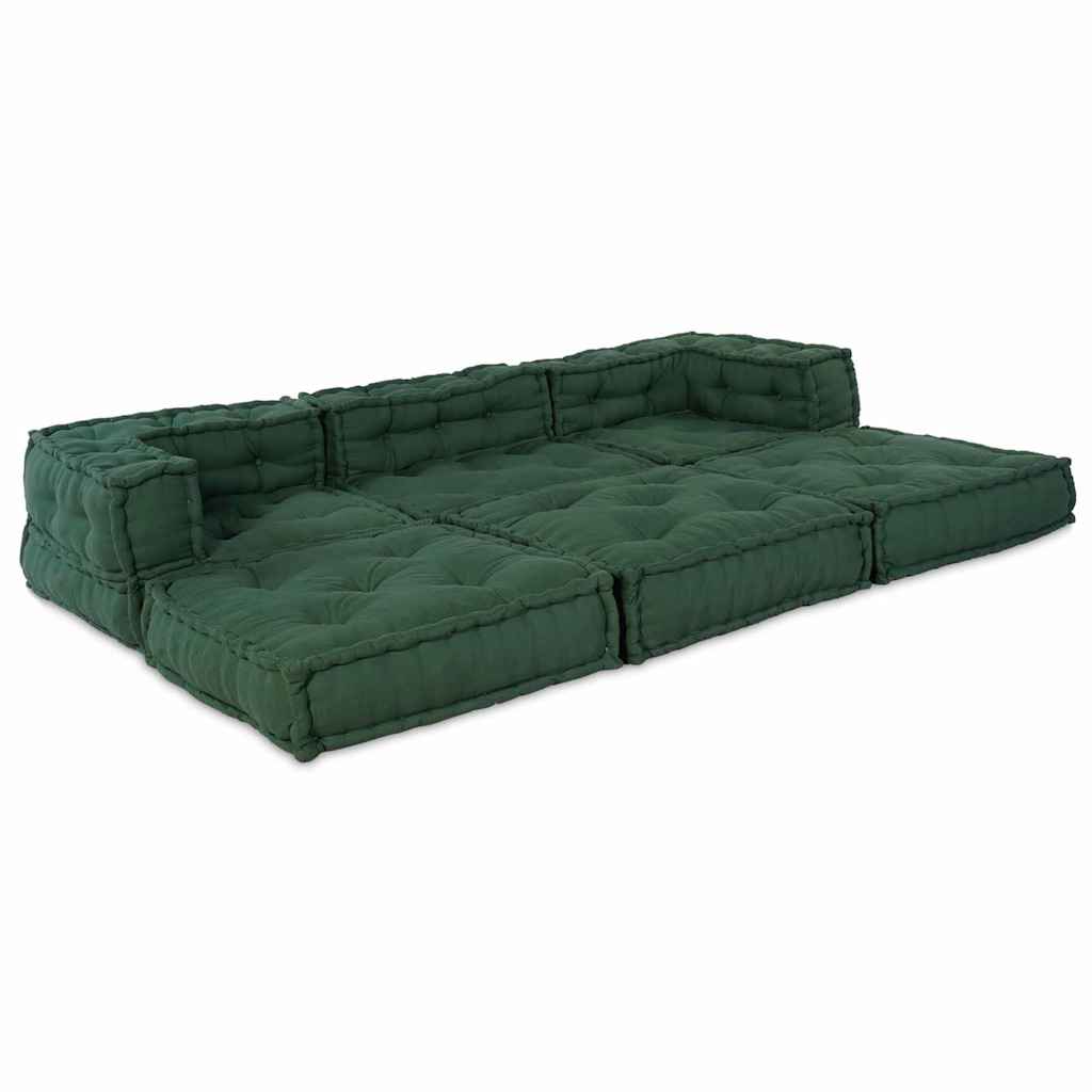 vidaXL Αρθρωτός Καναπές 3 pcs Πράσινο 70 x 70 x 56 εκ ύφασμα
