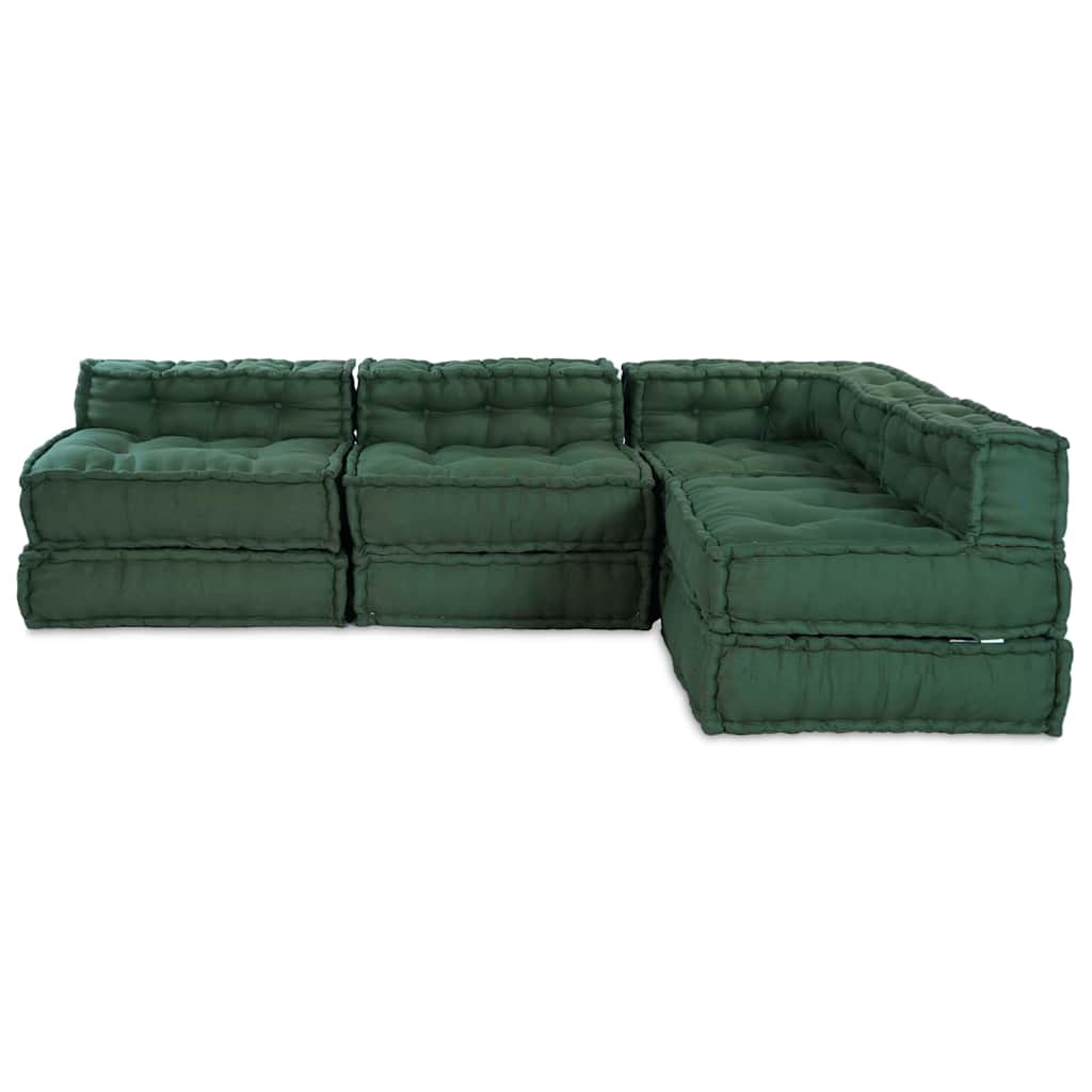 vidaXL Αρθρωτός Καναπές 4 pcs Πράσινο 70 x 70 x 56 εκ ύφασμα