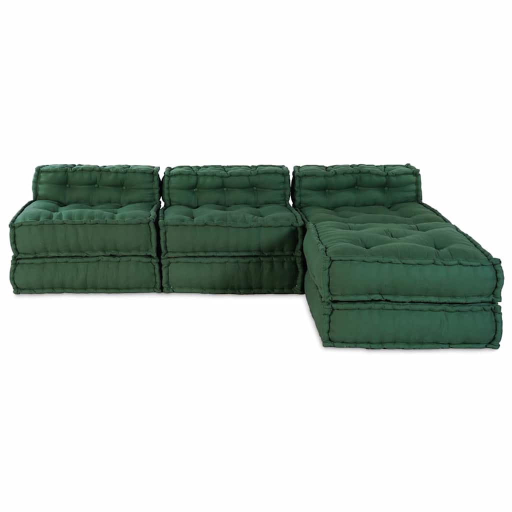 vidaXL Αρθρωτός Καναπές 4 pcs Πράσινο 70 x 70 x 56 εκ ύφασμα