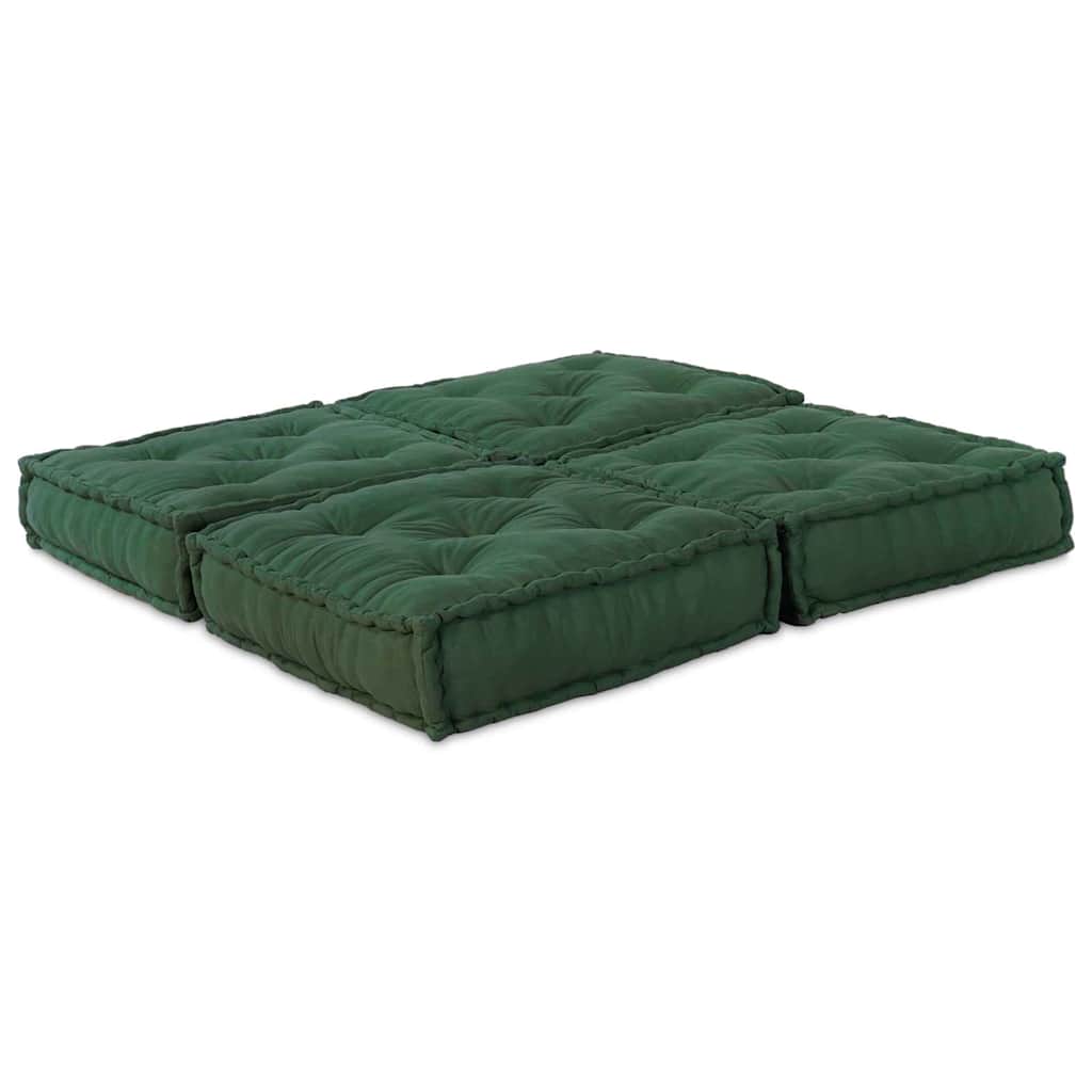 vidaXL Αρθρωτός Καναπές 2 pcs Πράσινο 70 x 70 x 36 εκ ύφασμα