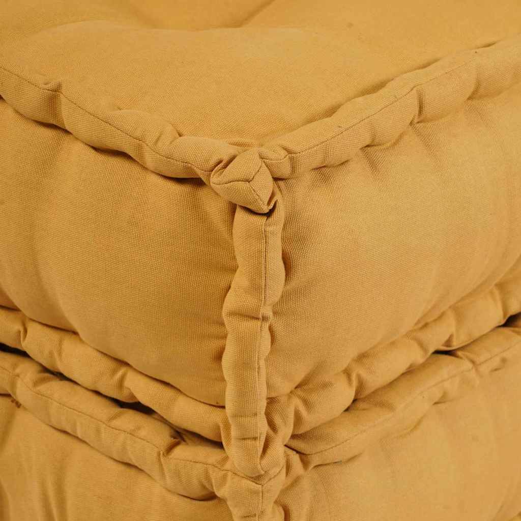 vidaXL Αρθρωτός Καναπές 3 pcs Κίτρινο 70 x 70 x 56 εκ ύφασμα