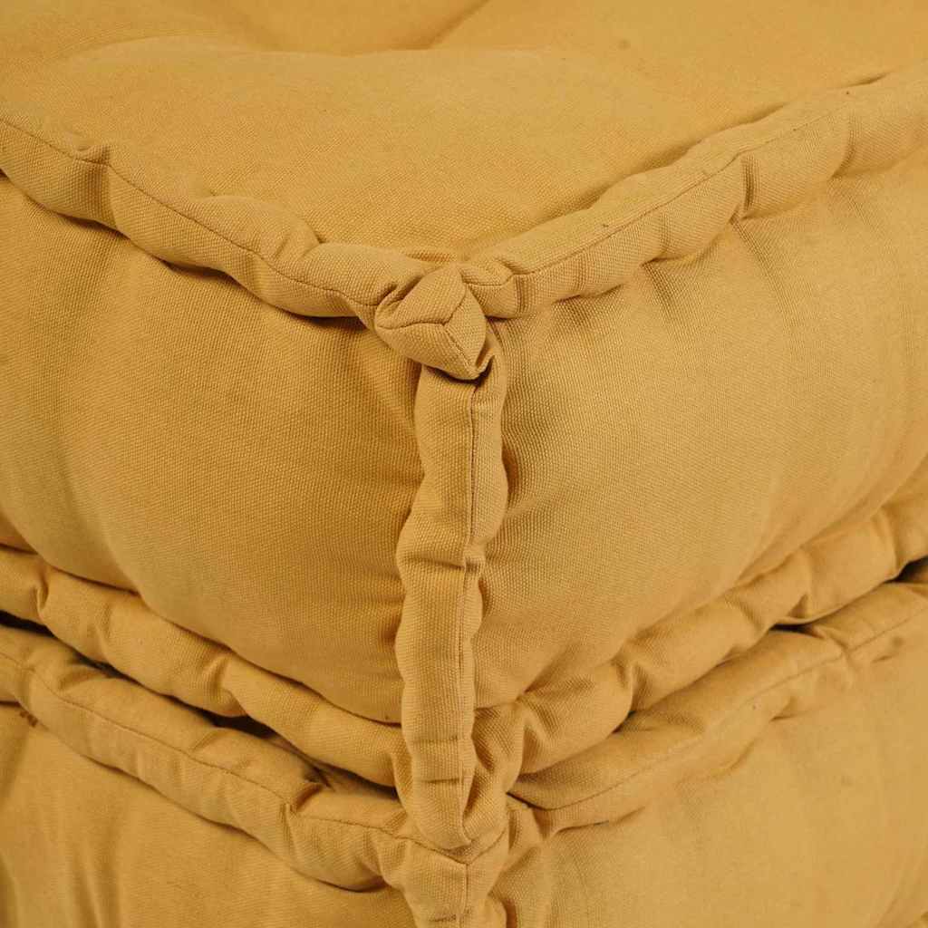vidaXL Αρθρωτός Καναπές 4 pcs Κίτρινο 70 x 70 x 56 εκ ύφασμα