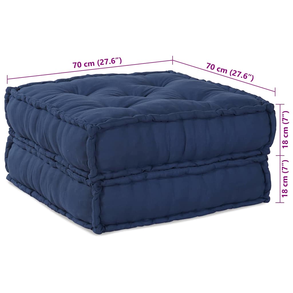 vidaXL Αρθρωτός Καναπές 2 pcs Ινδικο 70 x 70 x 36 εκ ύφασμα