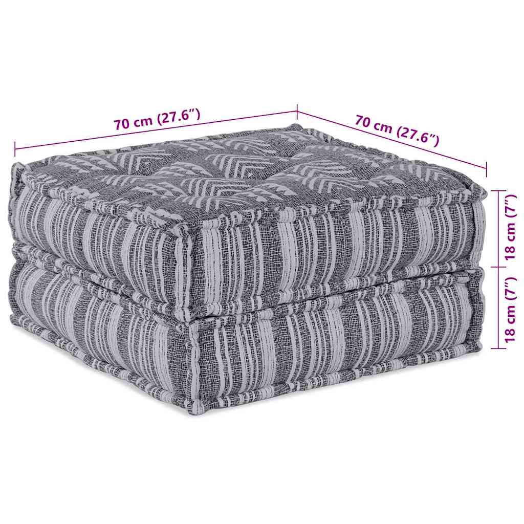 vidaXL Αρθρωτός Καναπές Ριγέ 2 pcs Ανοιχτό γκρι 70 x 70 x 36 εκ ύφασμα