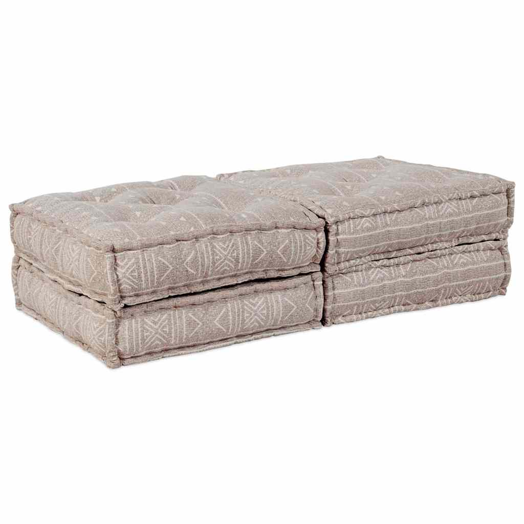 vidaXL Αρθρωτός Καναπές 2 pcs Ανοιχτό καφέ 70 x 70 x 36 εκ ύφασμα
