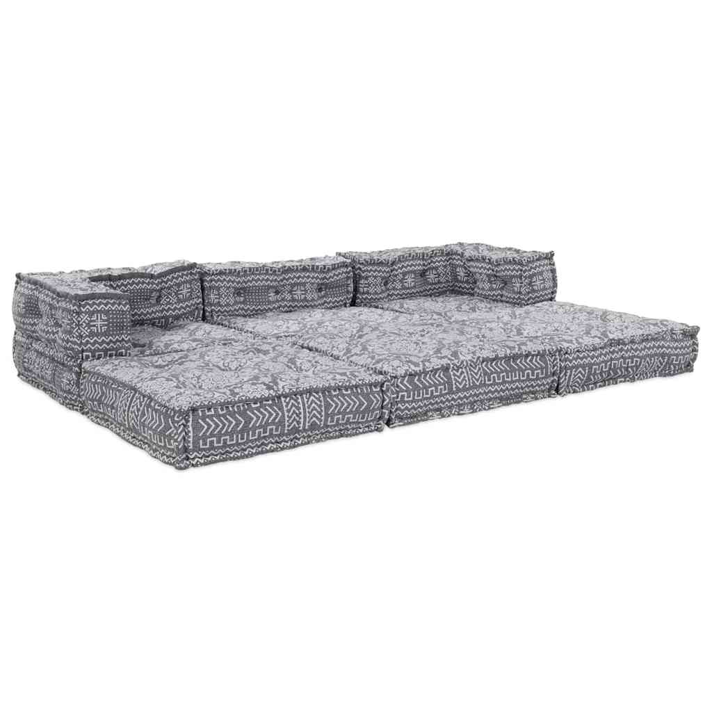 vidaXL Αρθρωτός Καναπές 3 pcs Ανοιχτό γκρι 70 x 70 x 56 εκ ύφασμα
