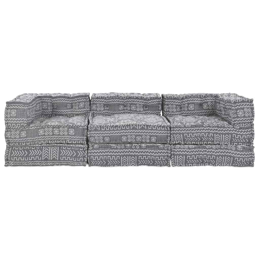 vidaXL Αρθρωτός Καναπές 3 pcs Ανοιχτό γκρι 70 x 70 x 56 εκ ύφασμα