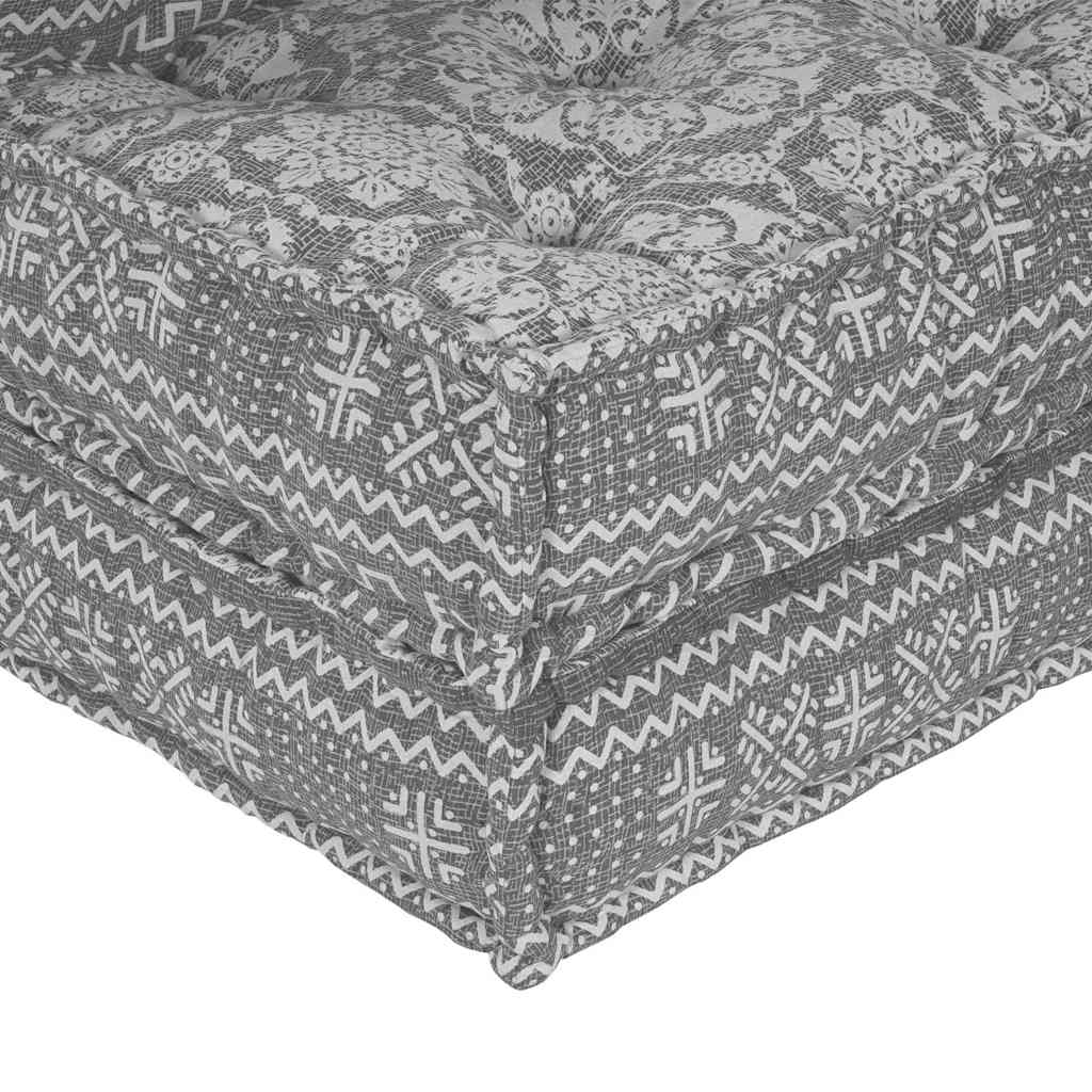 vidaXL Αρθρωτός Καναπές 4 pcs Ανοιχτό γκρι ύφασμα