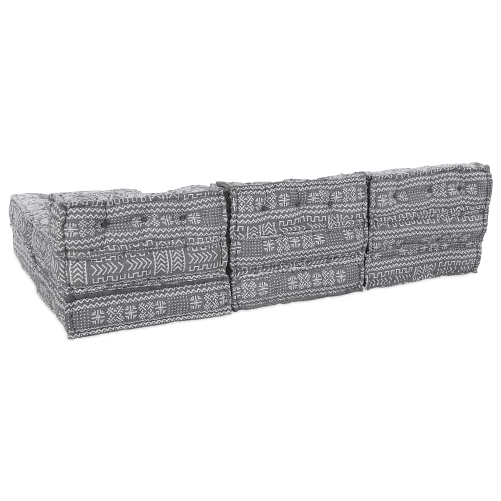 vidaXL Αρθρωτός Καναπές 4 pcs Ανοιχτό γκρι 70 x 70 x 56 εκ ύφασμα
