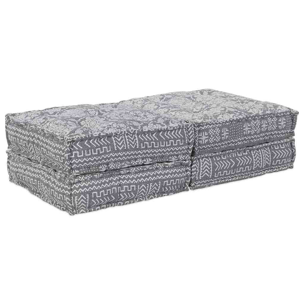 vidaXL Αρθρωτός Καναπές 2 pcs Ανοιχτό γκρι 70 x 70 x 36 εκ ύφασμα