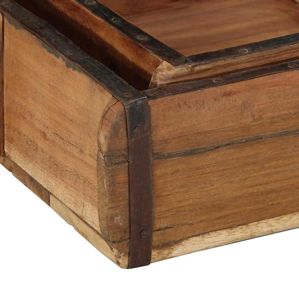 vidaXL Δίσκος 2 pcs Καφέ 29 x 31 x 10 εκ Στερεό Ανακτηθέν Ξύλο