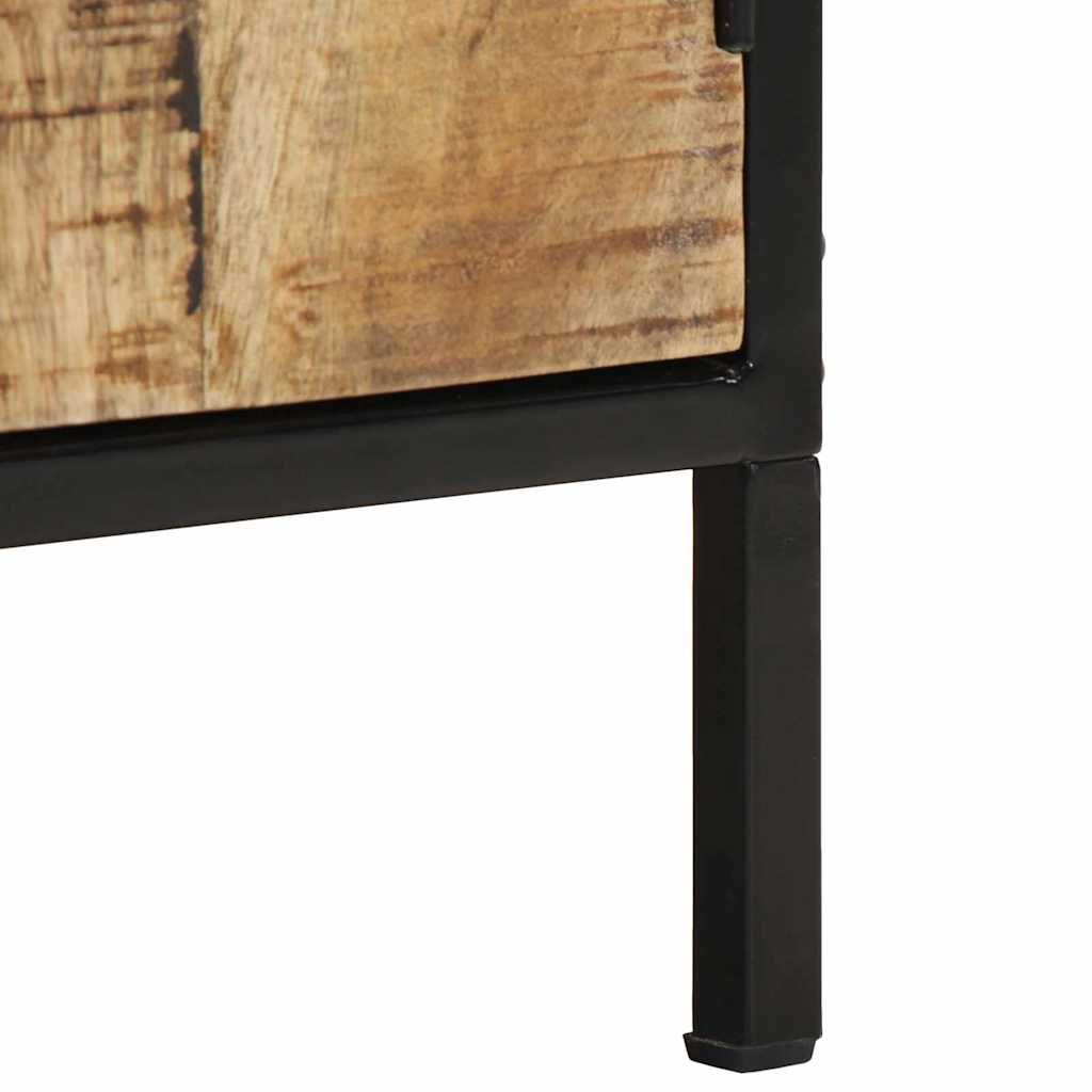 vidaXL Κομοδίνο 2 pcs Καφέ και μαύρο 30 x 30 x 40 cm Μασίφ ξύλο μάνγκο