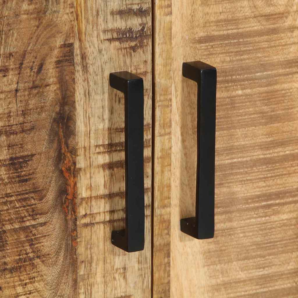 vidaXL Κομοδίνο Καφέ και μαύρο 50 x 30 x 45 εκ Μασίφ ξύλο μάνγκο