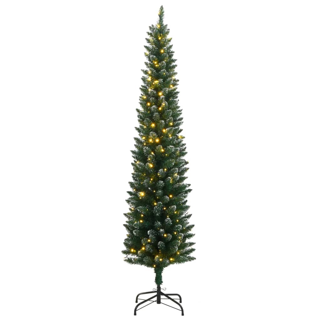 vidaXL Χριστουγεννιάτικο Δέντρο Slim Αρθρωτό με 300 LED 240 εκ.