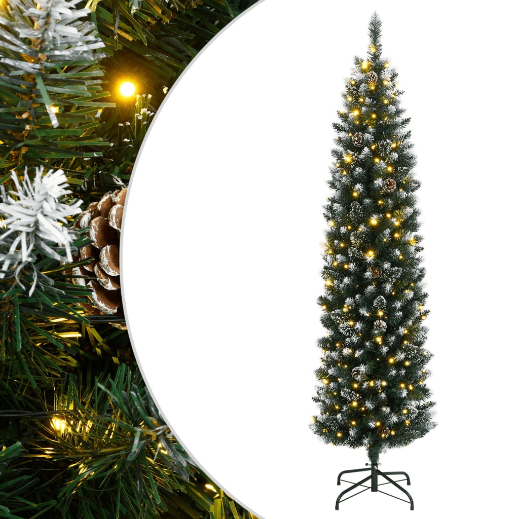 vidaXL Χριστουγεννιάτικο Δέντρο Τεχνητό Slim με 150 LED 150 εκ.