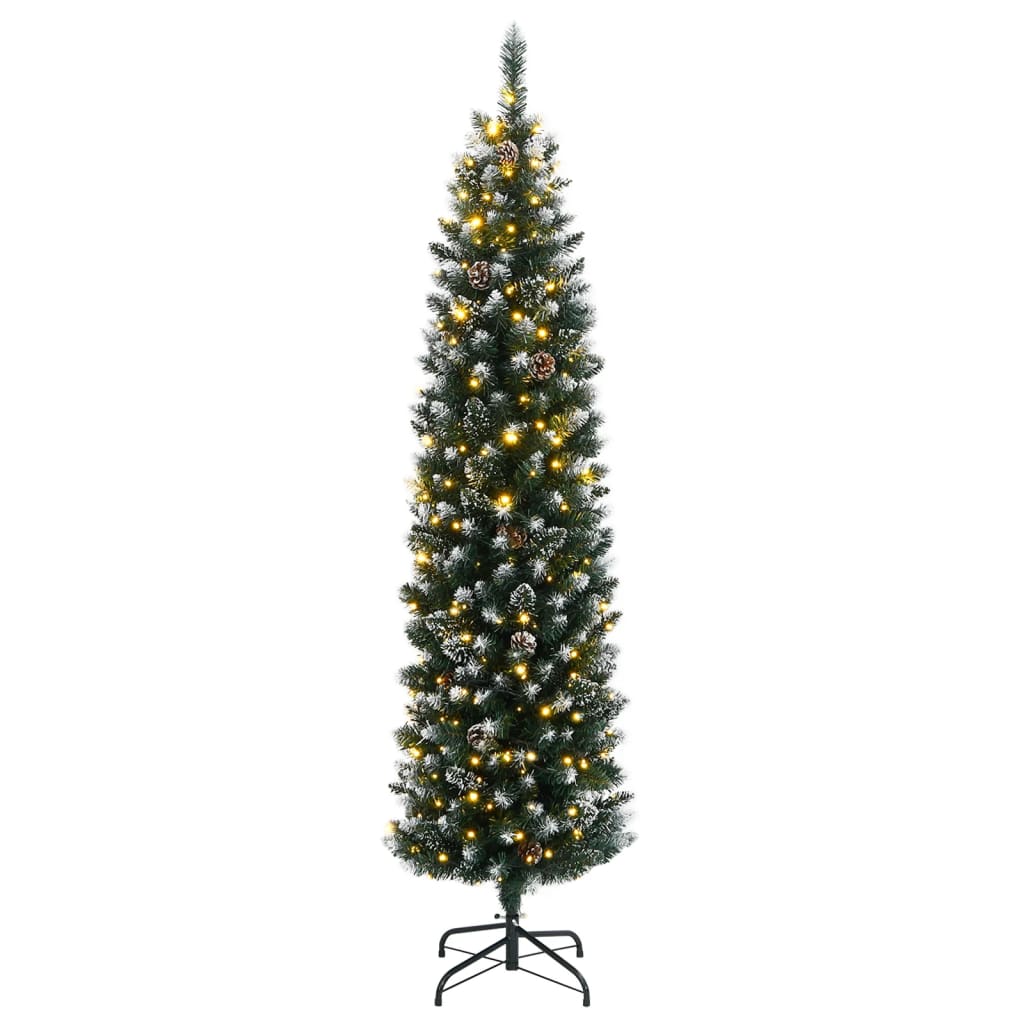 vidaXL Χριστουγεννιάτικο Δέντρο Τεχνητό Slim με 150 LED 150 εκ.
