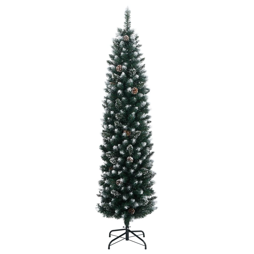 vidaXL Χριστουγεννιάτικο Δέντρο Slim Αρθρωτό με 300 LED 180 εκ.