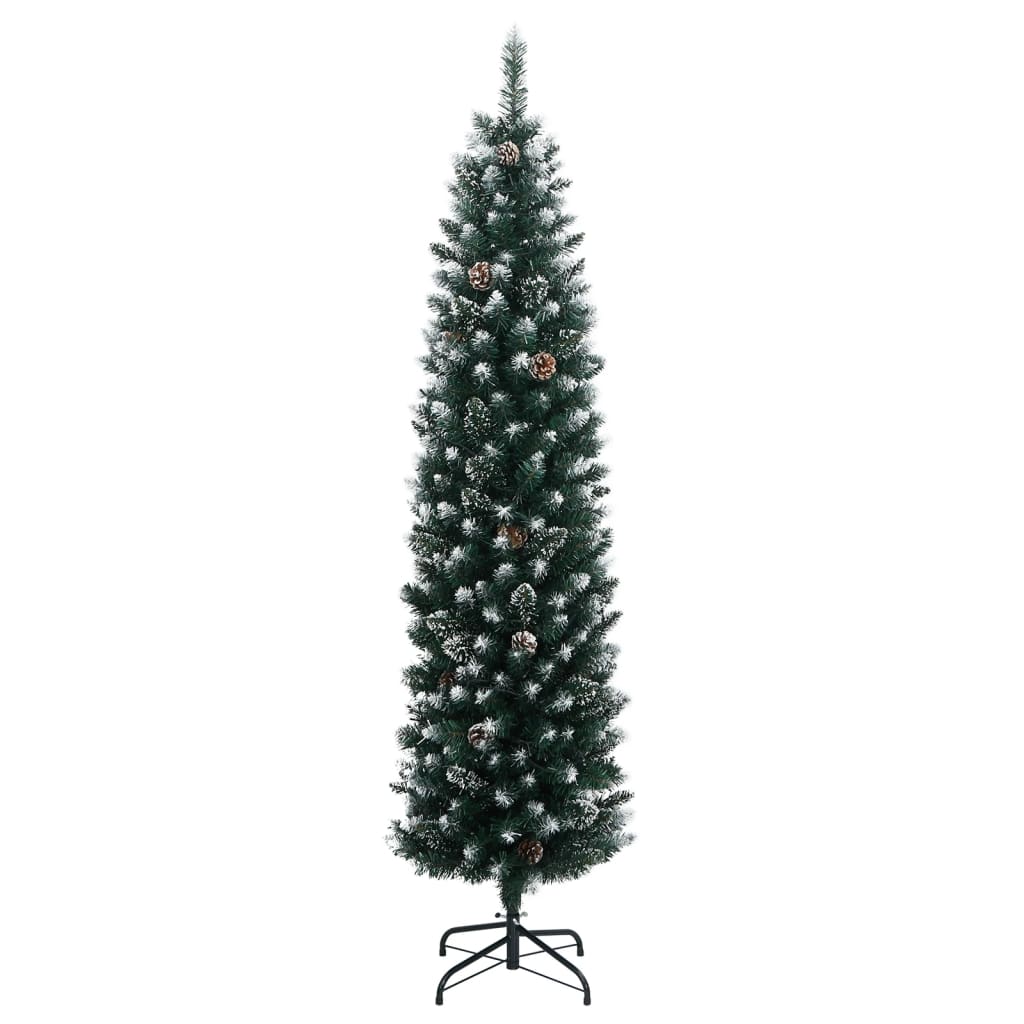 vidaXL Χριστουγεννιάτικο Δέντρο Slim Αρθρωτό με 300 LED 240 εκ.