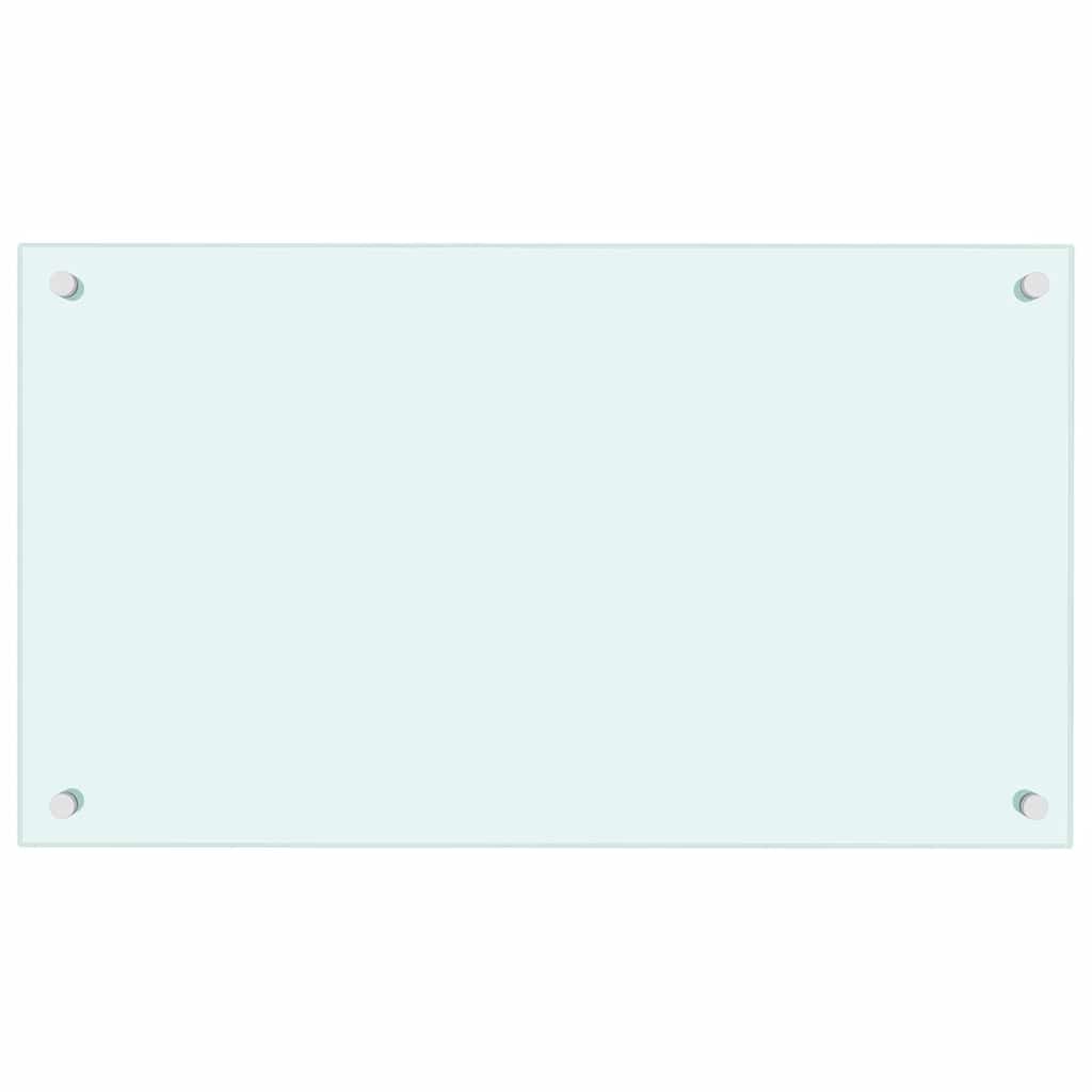 vidaXL Πλάτες Κουζίνας 2 τεμ. Λευκές 70 x 40 εκ. από Ψημένο Γυαλί