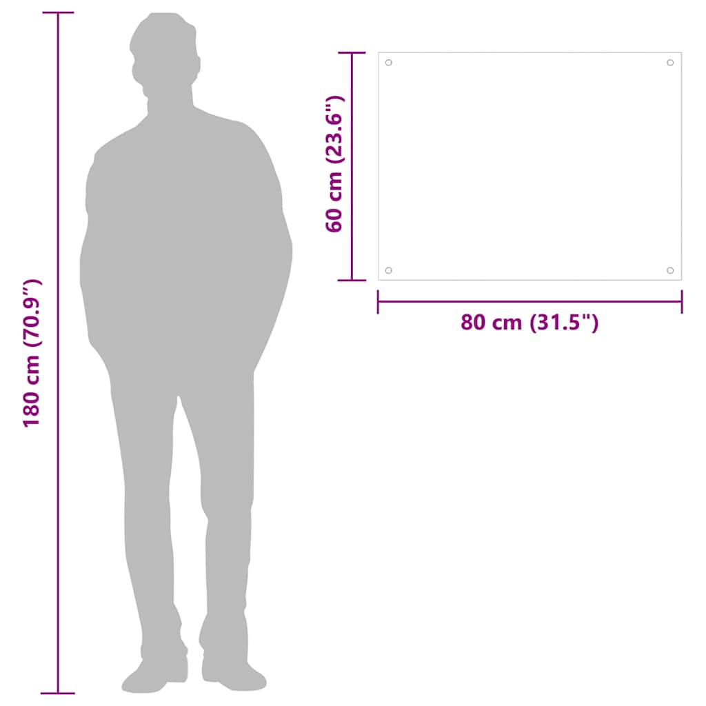 vidaXL Πλάτες Κουζίνας 2 τεμ. Λευκές 80x60 εκ. από Ψημένο Γυαλί