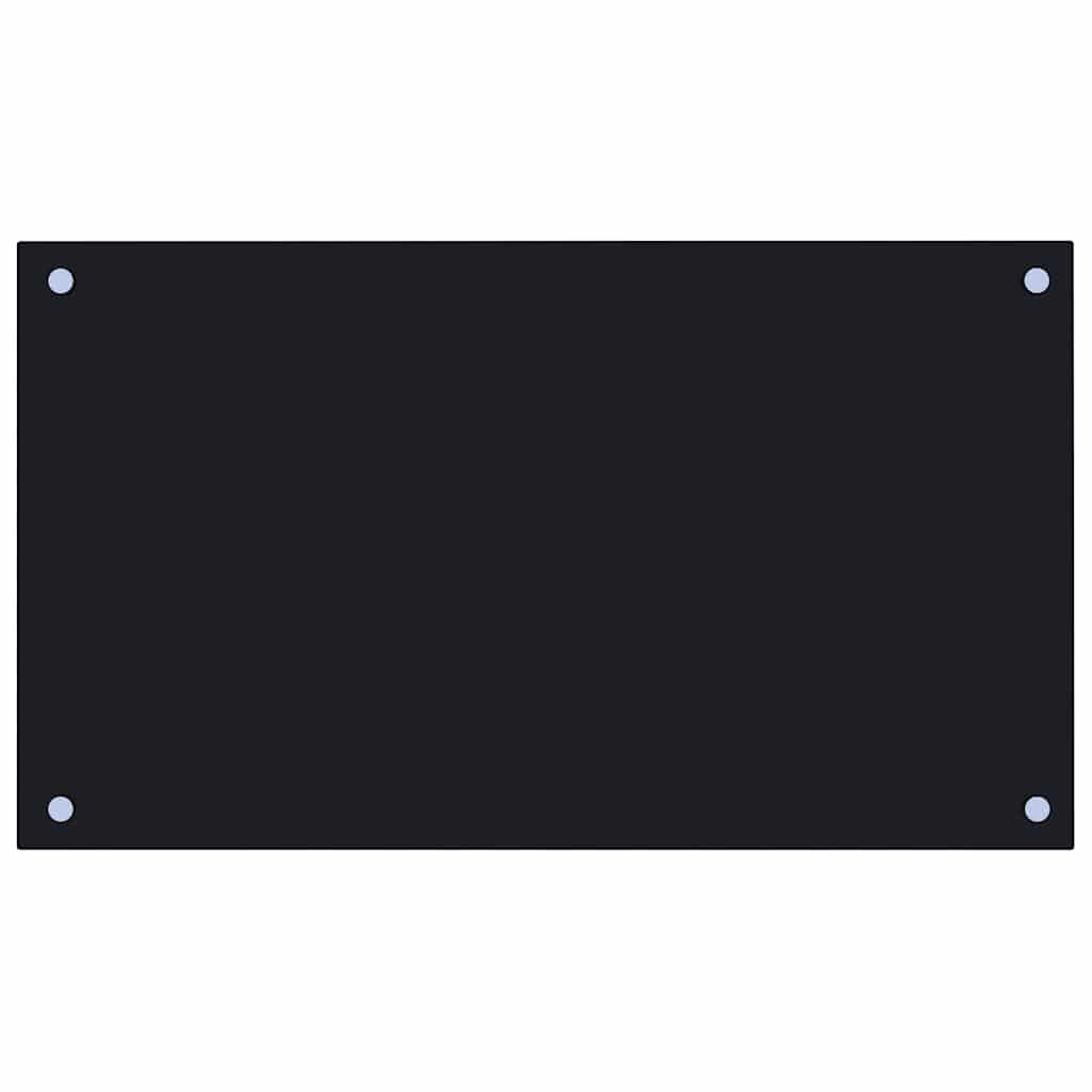 vidaXL Πλάτες Κουζίνας 2 τεμ. Μαύρες 70 x 40 εκ. από Ψημένο Γυαλί