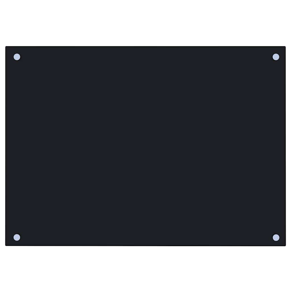 vidaXL Πλάτες Κουζίνας 2 τεμ. Μαύρες 70x50 εκ. από Ψημένο Γυαλί