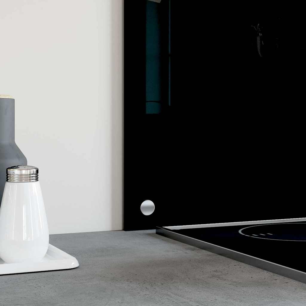 vidaXL Πλάτες Κουζίνας 2 τεμ. Μαύρες 70x60 εκ. από Ψημένο Γυαλί