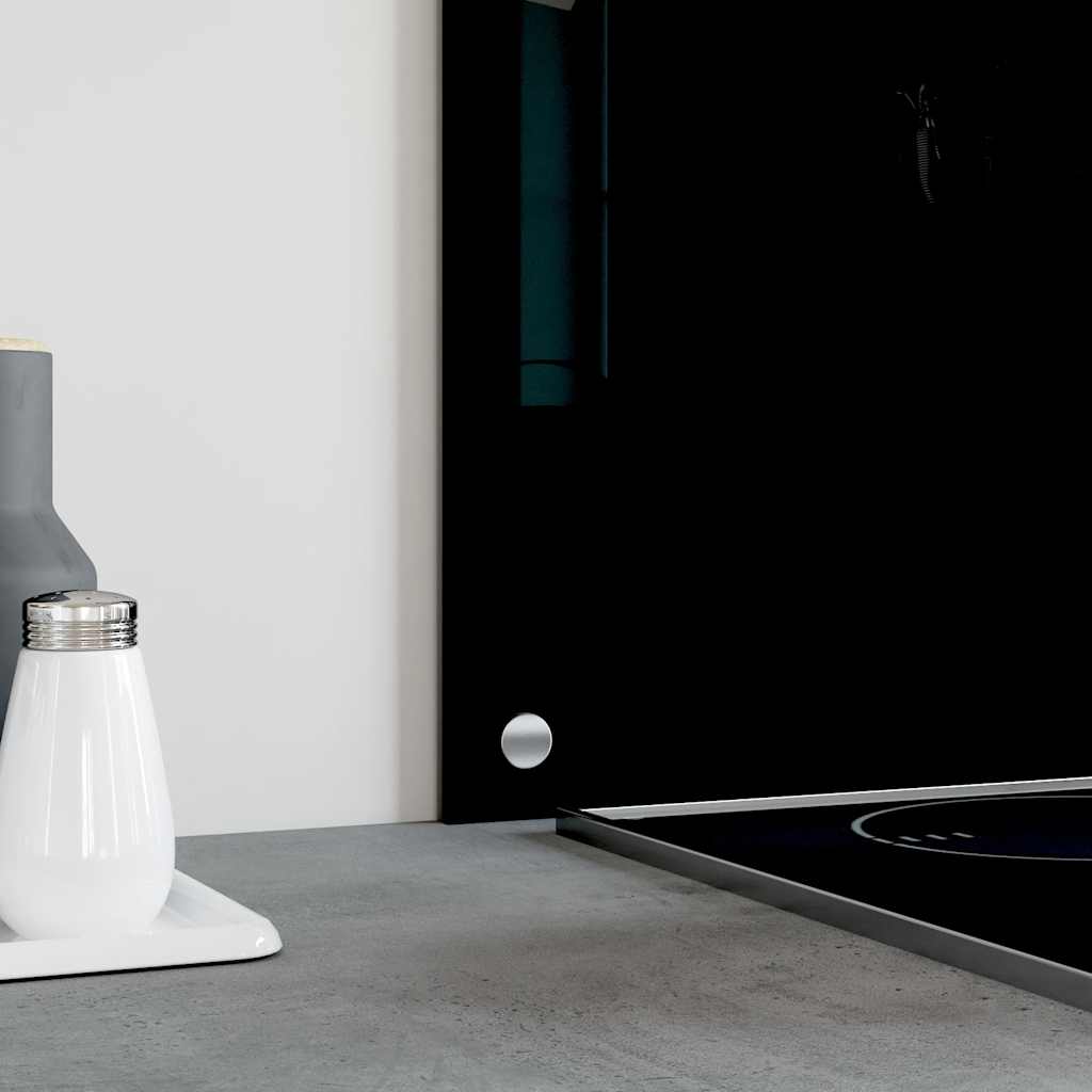 vidaXL Πλάτες Κουζίνας 2 τεμ. Μαύρες 80x50 εκ. από Ψημένο Γυαλί