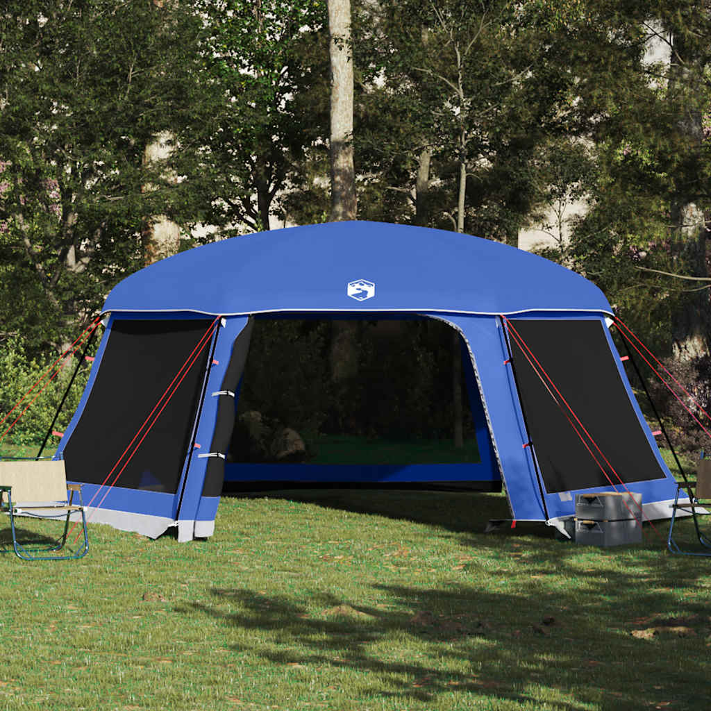 vidaXL Pool Tent with Removable Fly & Mesh Walls Light Blue