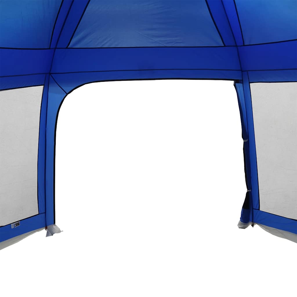 vidaXL Pool Tent with Removable Fly & Mesh Walls Light Blue