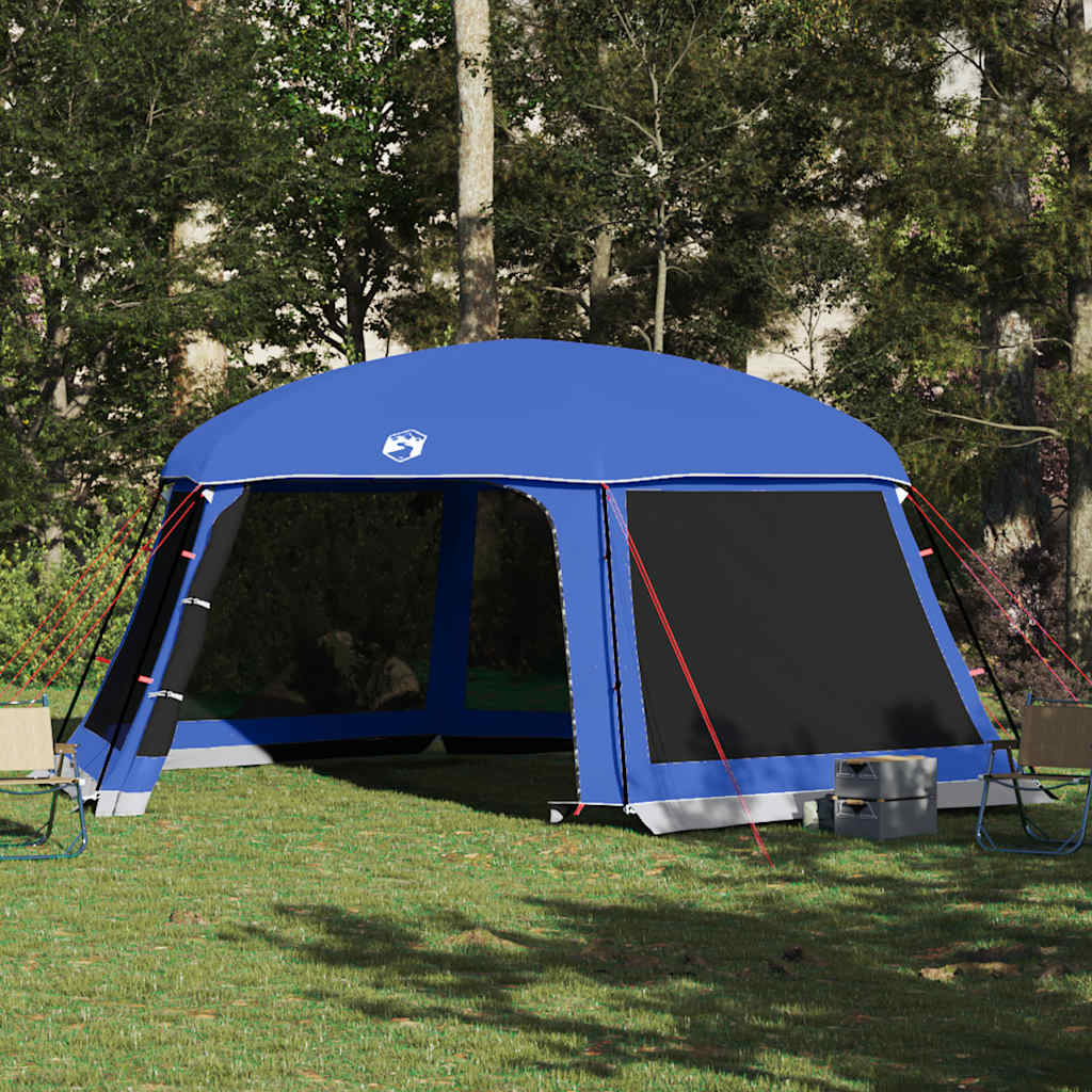 vidaXL Pool Tent with Removable Fly & Mesh Walls Light Blue