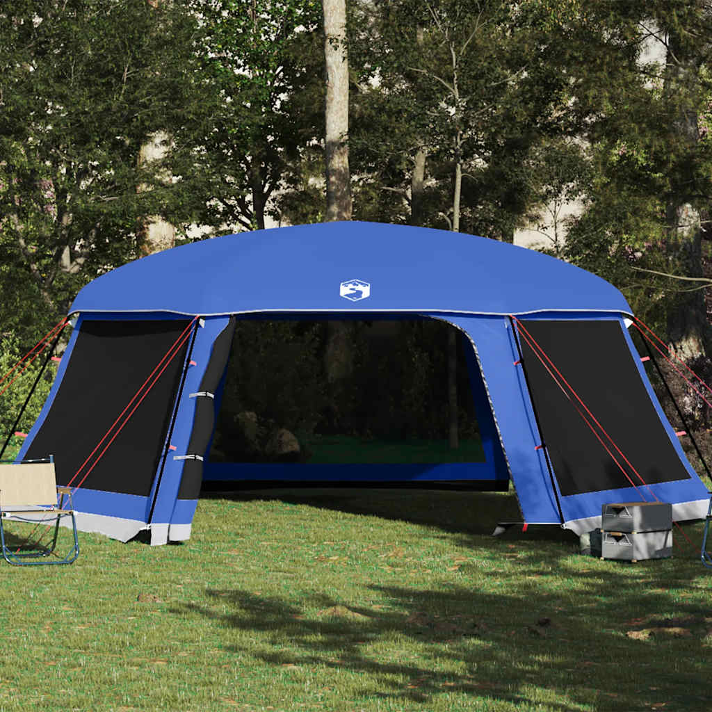 vidaXL Pool Tent with Removable Fly & Mesh Walls Light Blue