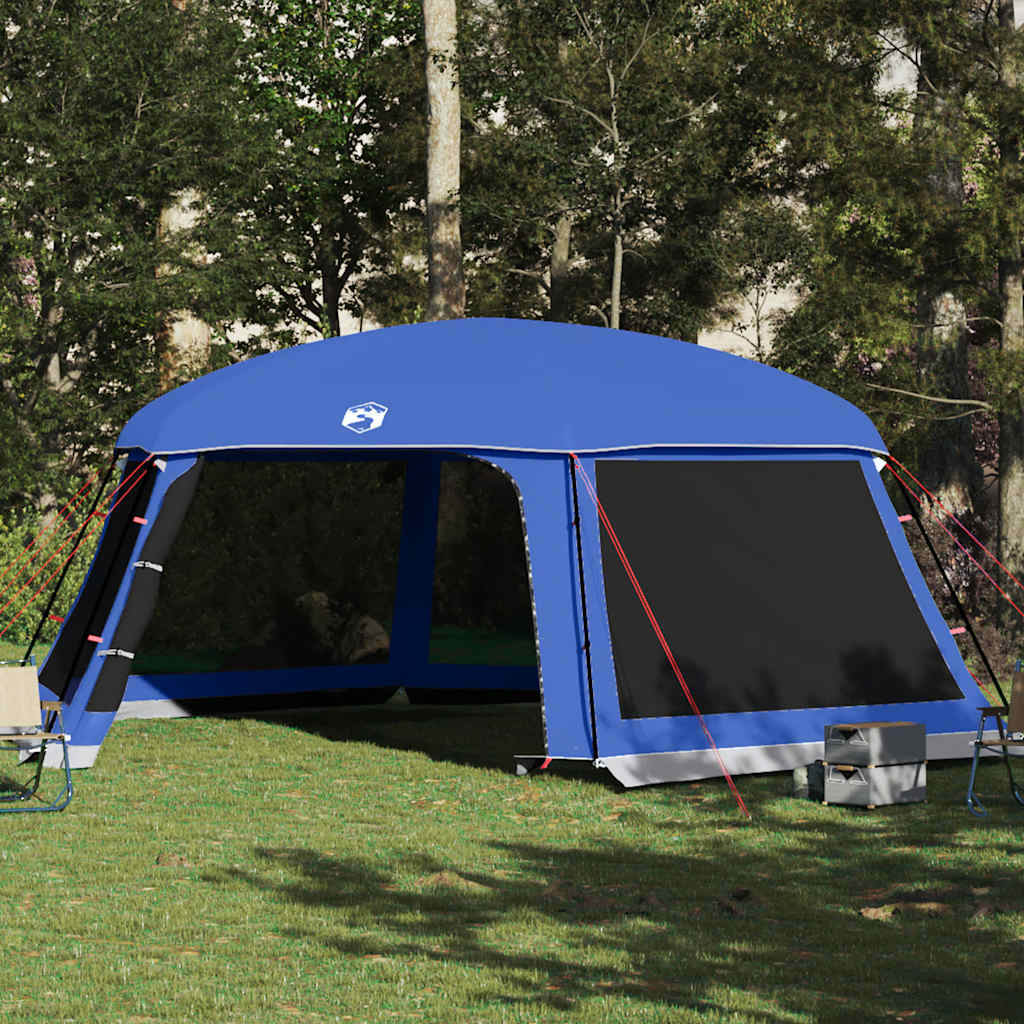 vidaXL Pool Tent with Removable Fly & Mesh Walls Light Blue