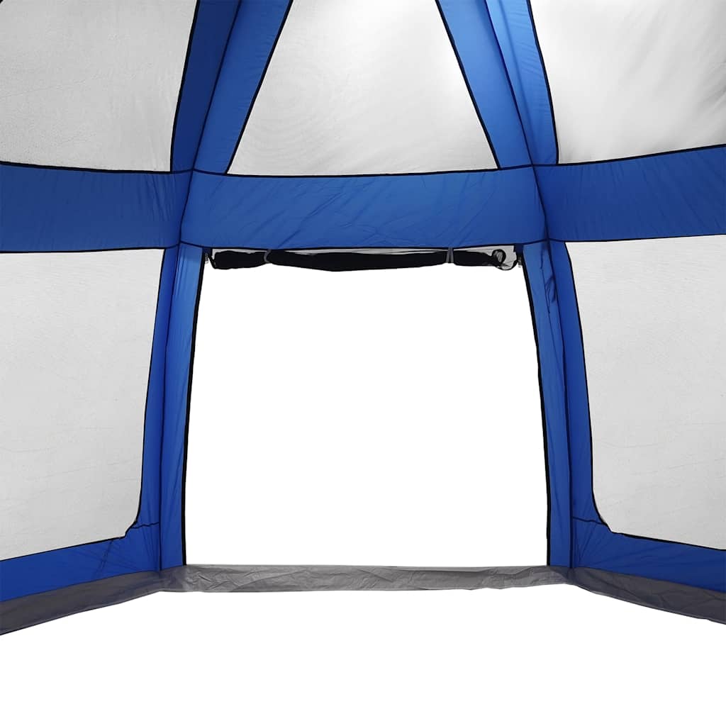 vidaXL Pool Tent with Removable Fly & Mesh Walls Light Blue