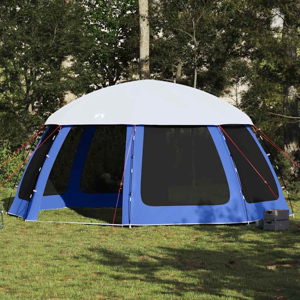 vidaXL Pool Tent with Removable Fly & Mesh Walls Light Blue