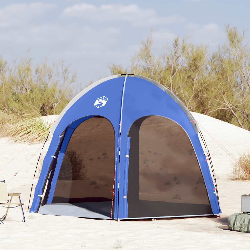 vidaXL Πισίνα Σκηνή με στέγη Αζούρ μπλε 366 x 305 x 231 cm Πολυεστέρας
