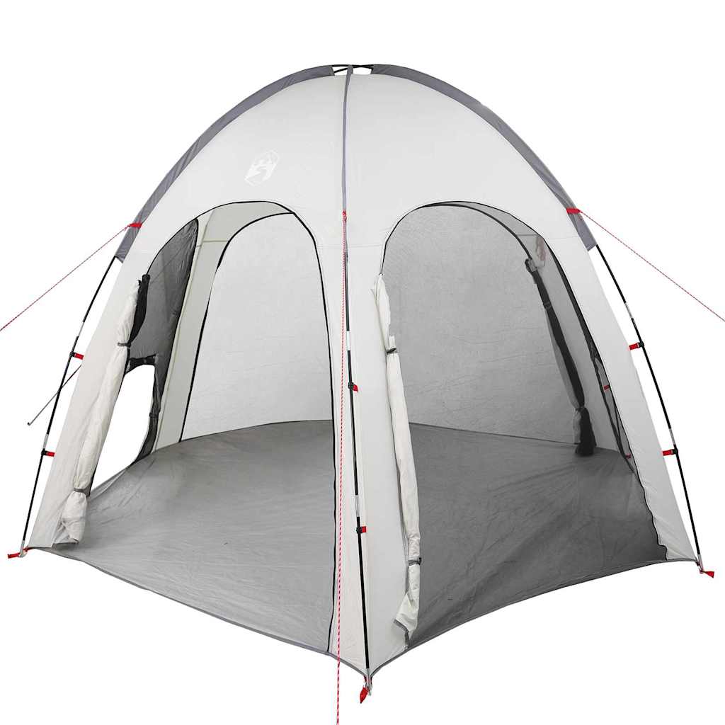 vidaXL Πισίνα Σκηνή με στέγη Γκρι 366 x 305 x 231 cm Πολυεστέρας