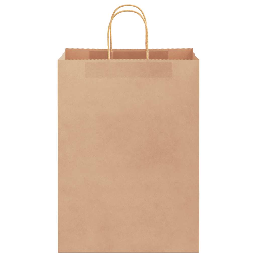 vidaXL Χάρτινες σακούλες 50 τεμάχια με χερούλια Καφέ 32x17x44 εκ.