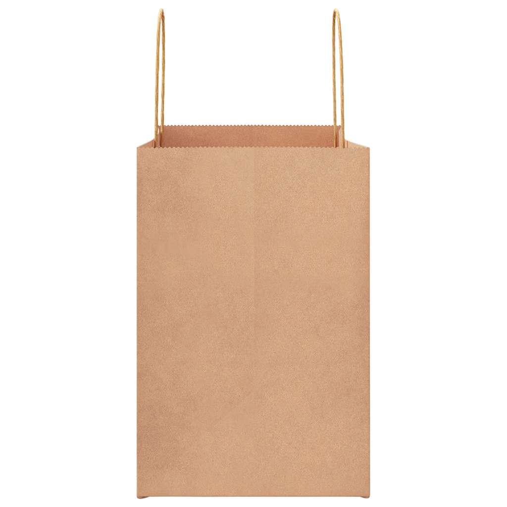 vidaXL Χάρτινες σακούλες 250 τεμάχια με χερούλια Καφέ 26x17x25 εκ.