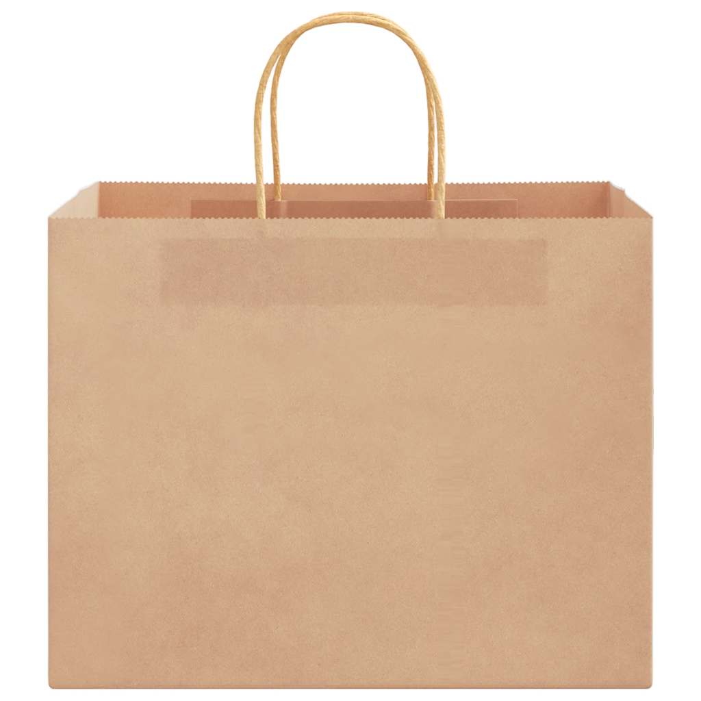 vidaXL Χάρτινες σακούλες 250 τεμάχια με χερούλια Καφέ 32x22x24 εκ.
