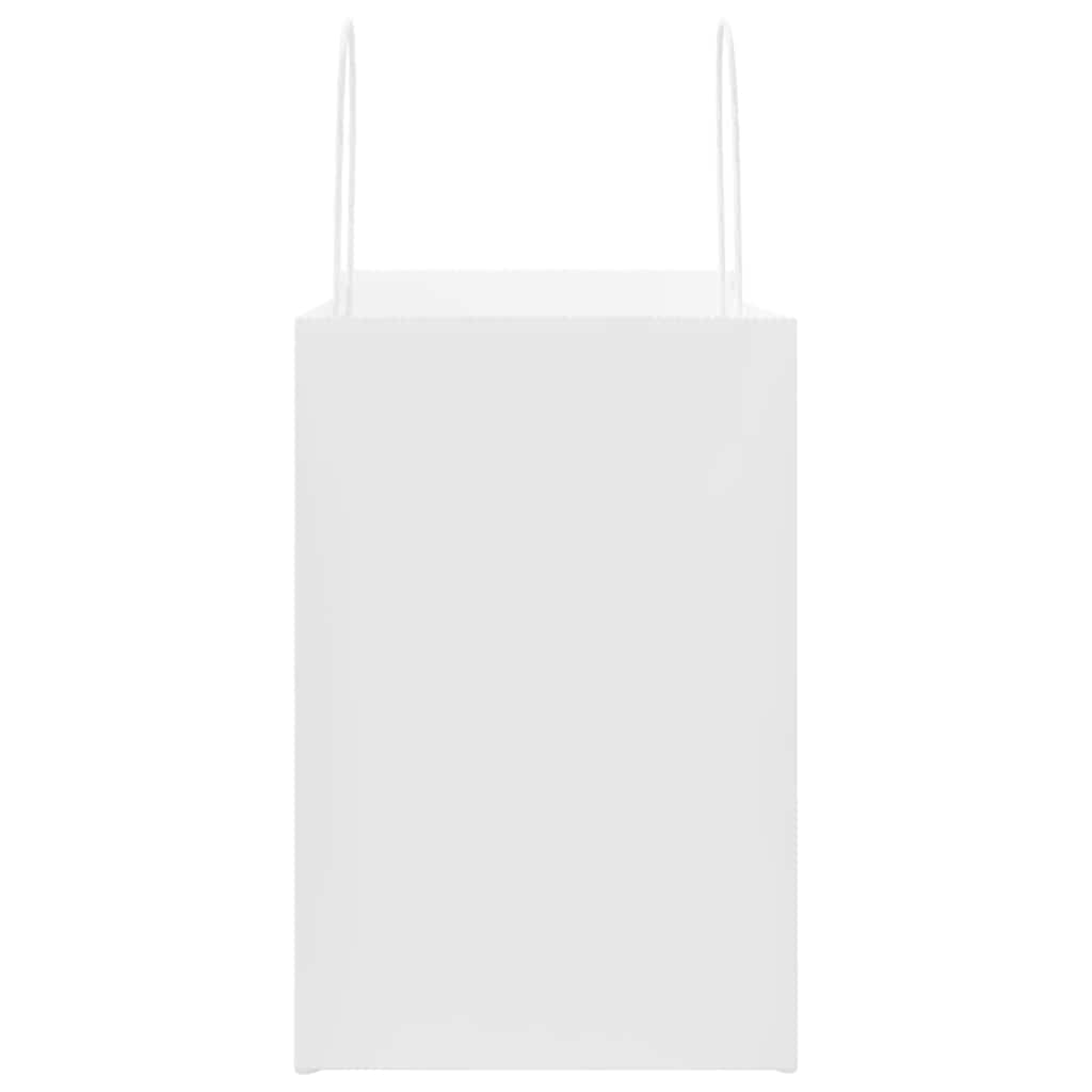 vidaXL Χάρτινες σακούλες 250 τεμάχια με χερούλια Λευκό 26x17x25 εκ.