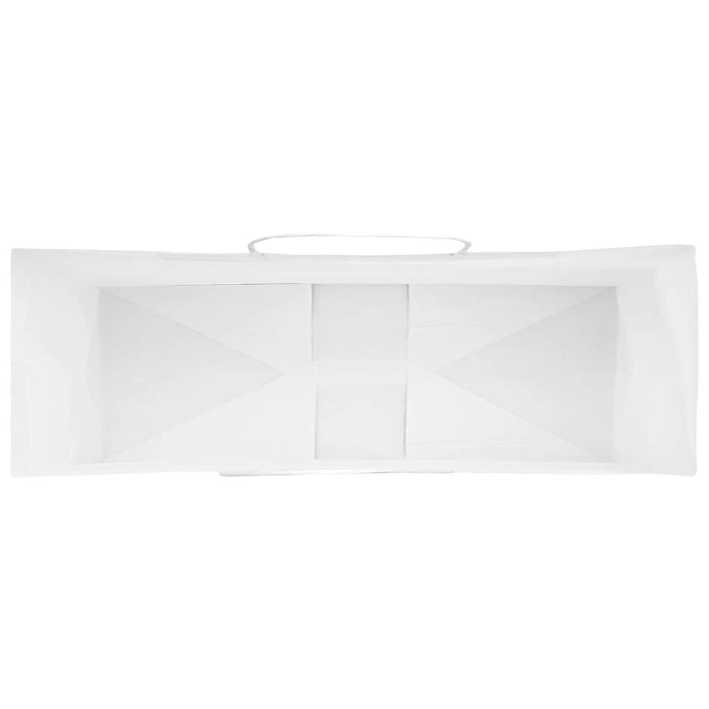 vidaXL Χάρτινες σακούλες 250 τεμάχια με χερούλια Λευκό 32x12x42 εκ.