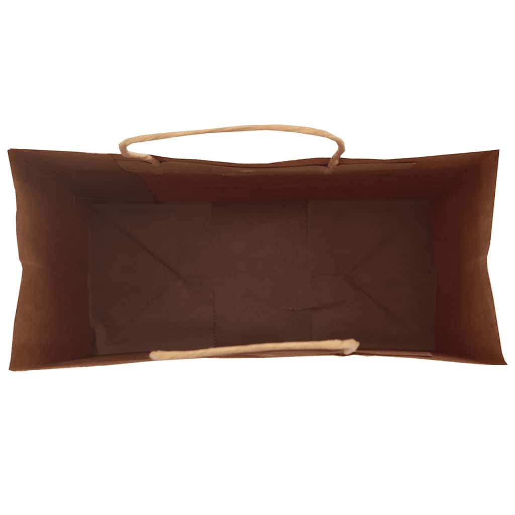 vidaXL Χάρτινες σακούλες 50 τεμάχια με χερούλια Μαύρο 18x8x22 εκ.