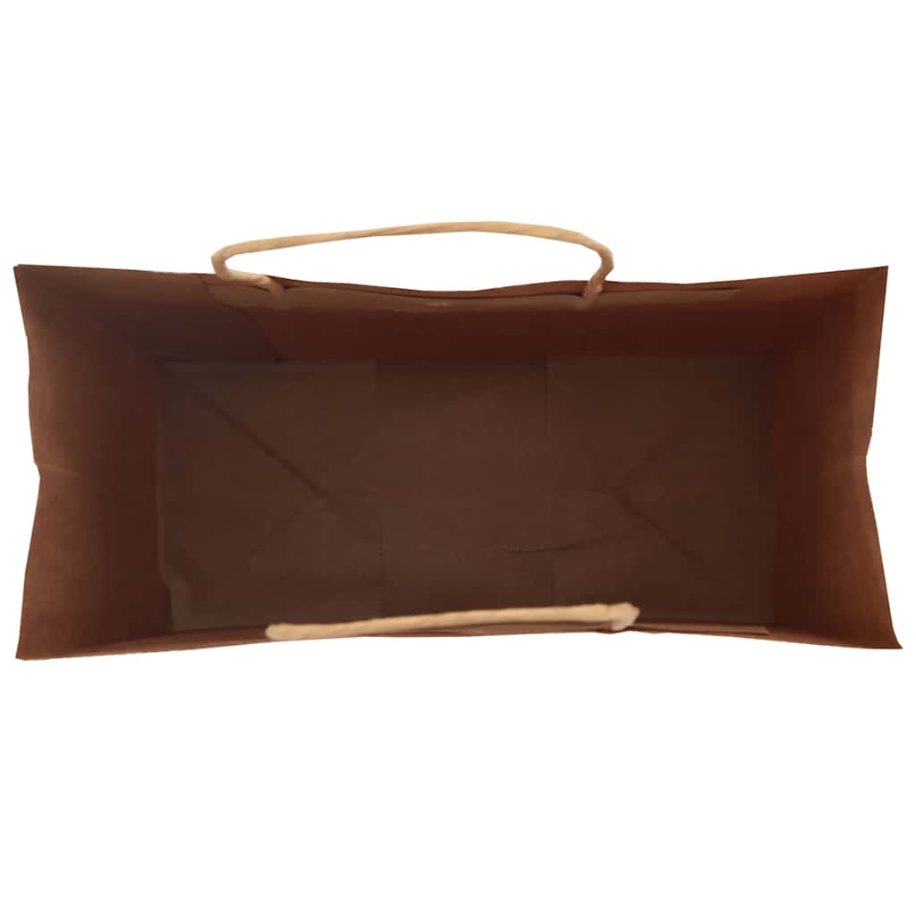 vidaXL Χάρτινες σακούλες 250 τεμάχια με χερούλια Μαύρο 18x8x22 εκ.